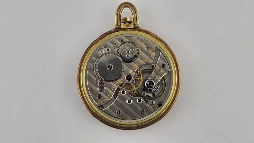 Gubelin 18k Manual wind Pocket Watch 17 Jewels Model # 160334